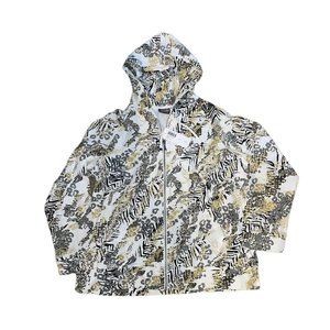 Chico's Women's Size 2 Full Zip Hoodie Additions Multicolor Long Sleeve Solid Co